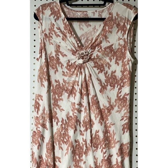 Garnet Hill Maxi Dress Twist V Neck Floral Toile Medium Boho Trad Homestead - Picture 2 of 13